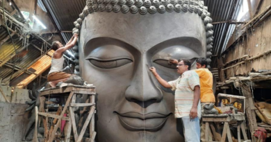 Buddha Statue - Mintu Paul making Tallest Buddha Statue in India